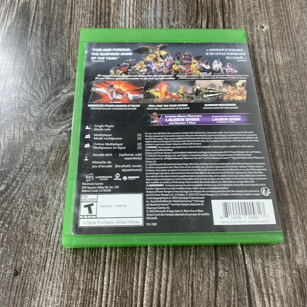 Power Rangers Battle For The Grid Collectors Ed Xbox One‎ Series X Game T NTSC